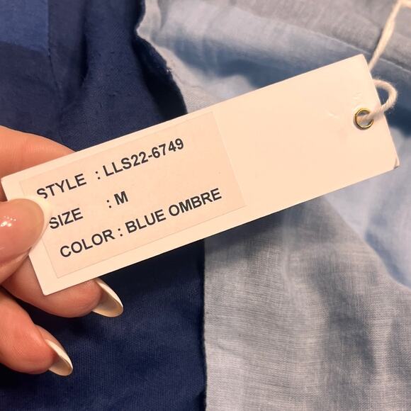 NWT Love the Label Cut Out Midi Dress in Blue Ombre Medium - Picture 10 of 15